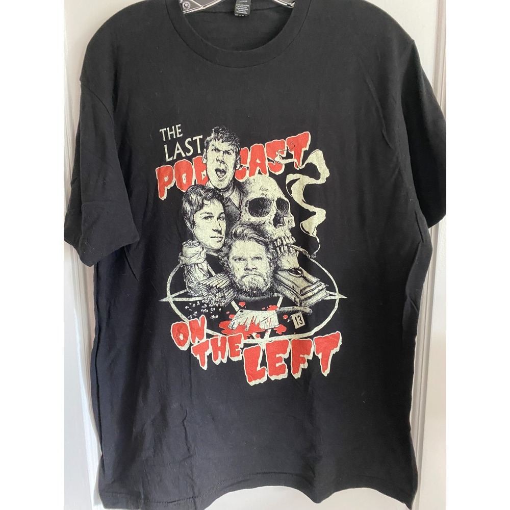 The Last Podcast On The Left T Shirt Mens Large Black Tultex Graphic Tee LPOTL